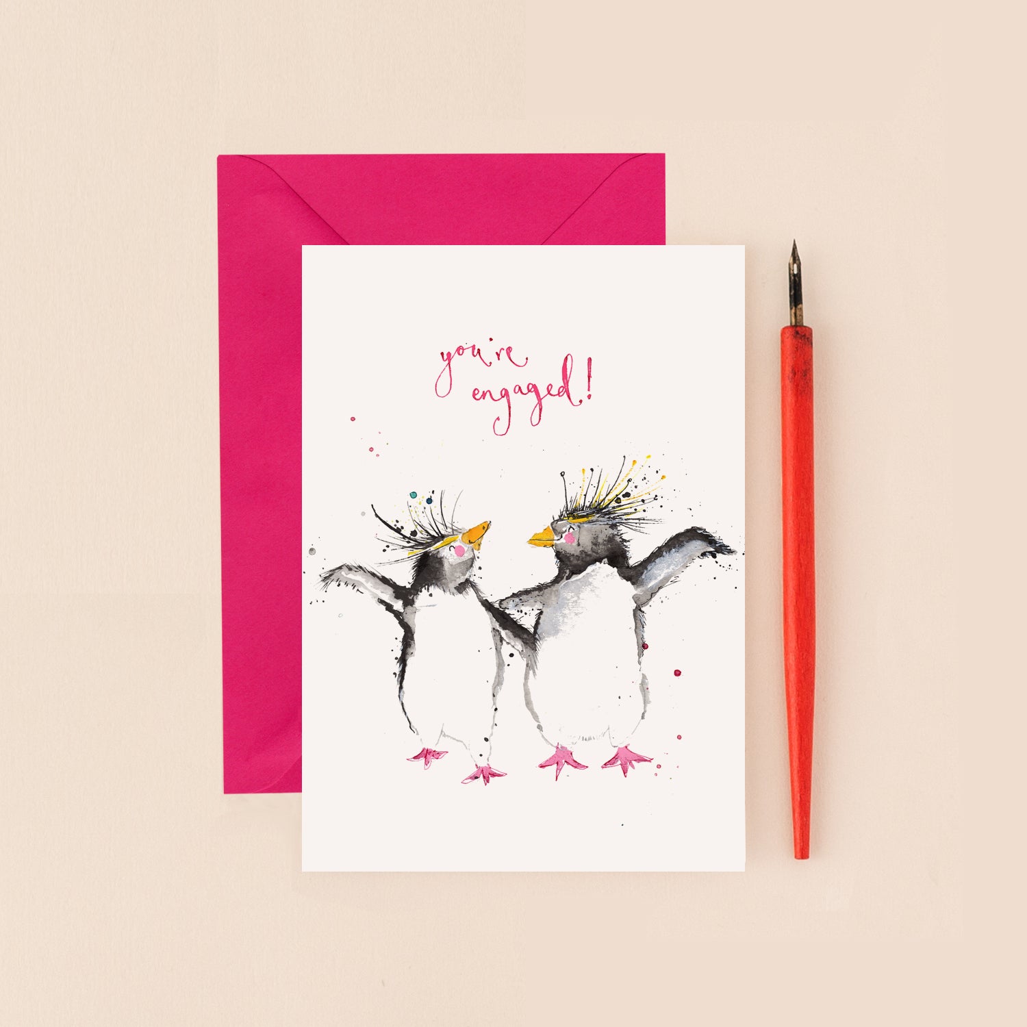 Rockhoppers Congratulations Engagement Card