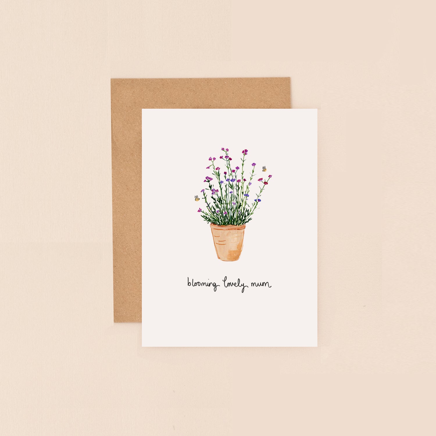 Flowers Blooming Lovely Mum Mini Card