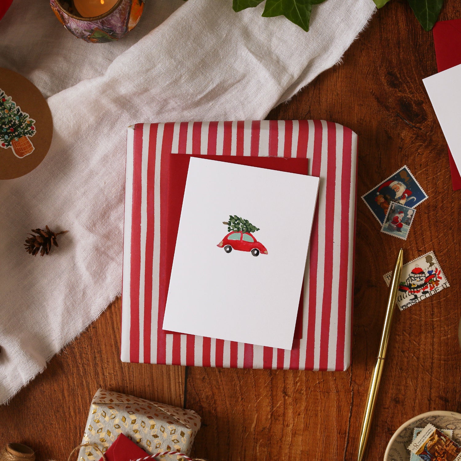 Car Mini Christmas Card