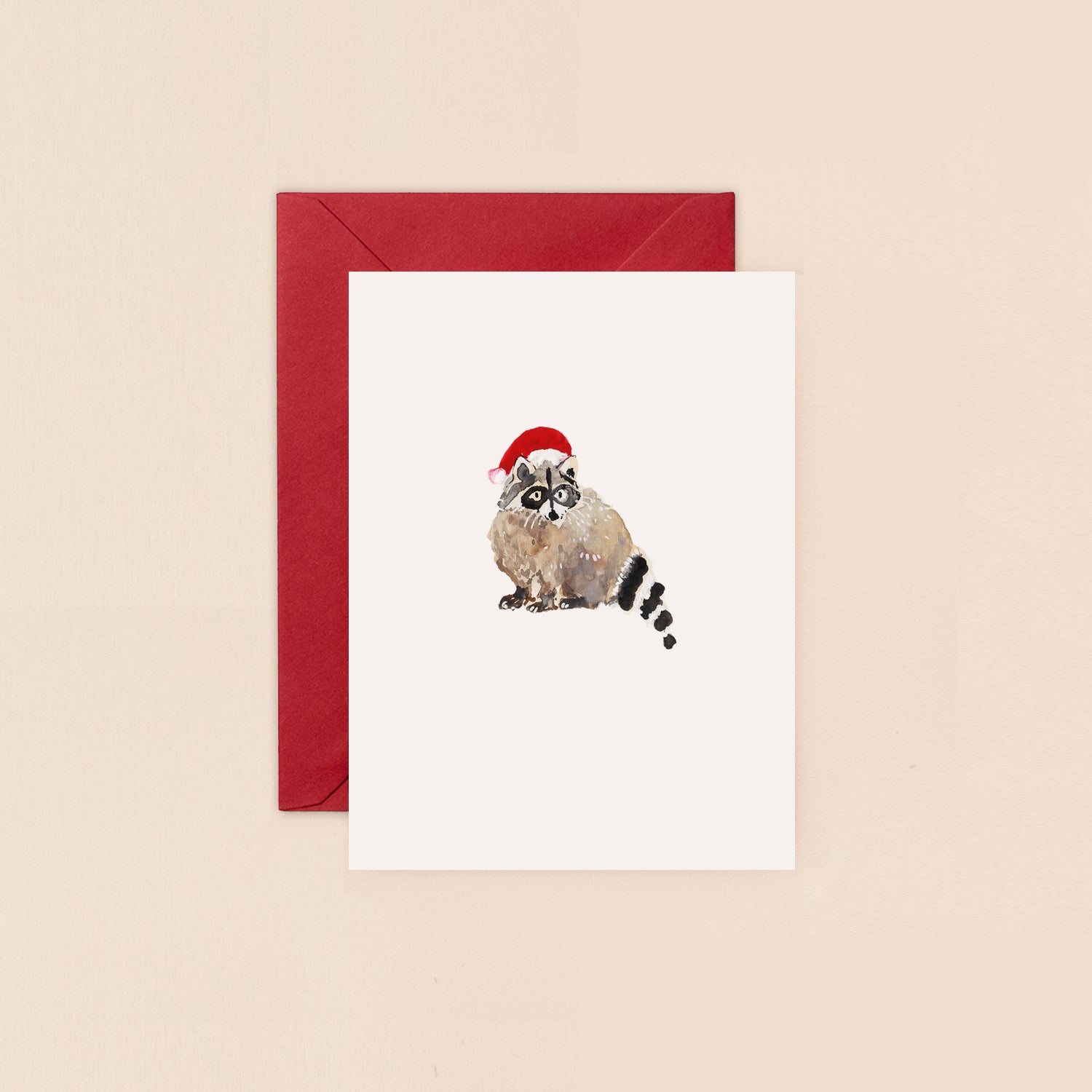 Raccoon Mini Christmas Card