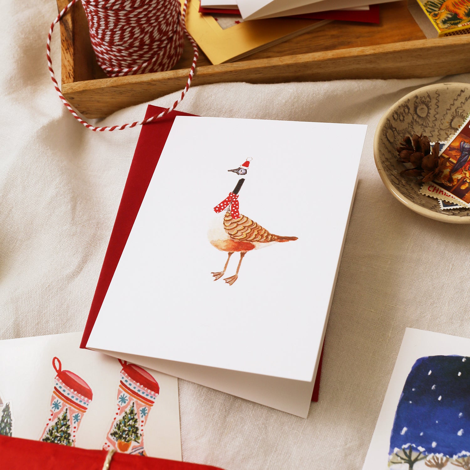 Christmas Canada Goose Mini Christmas Card