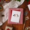 Two Christmas Puffins Mini Christmas Card