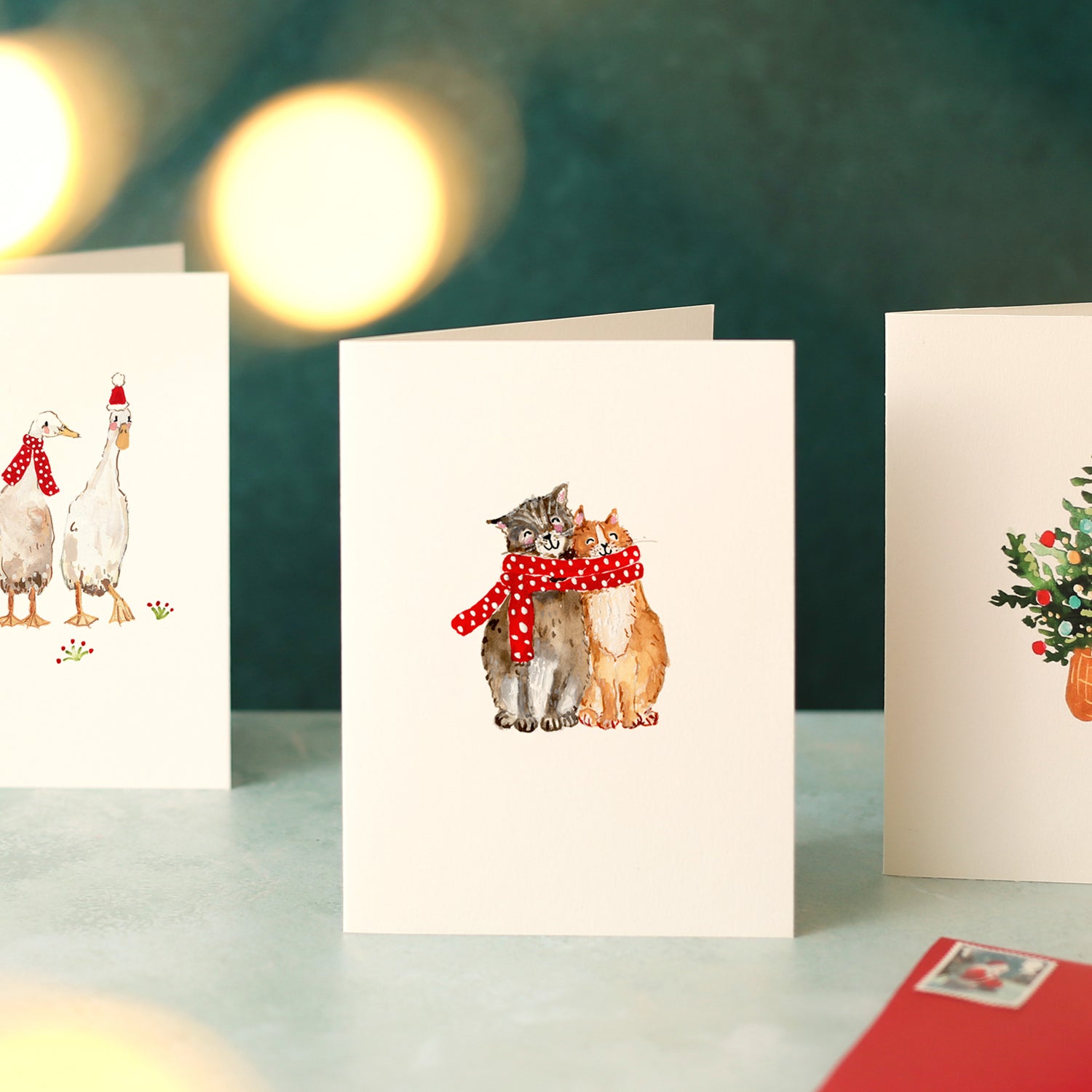 Cosy Cats and Scarf Mini Christmas Card