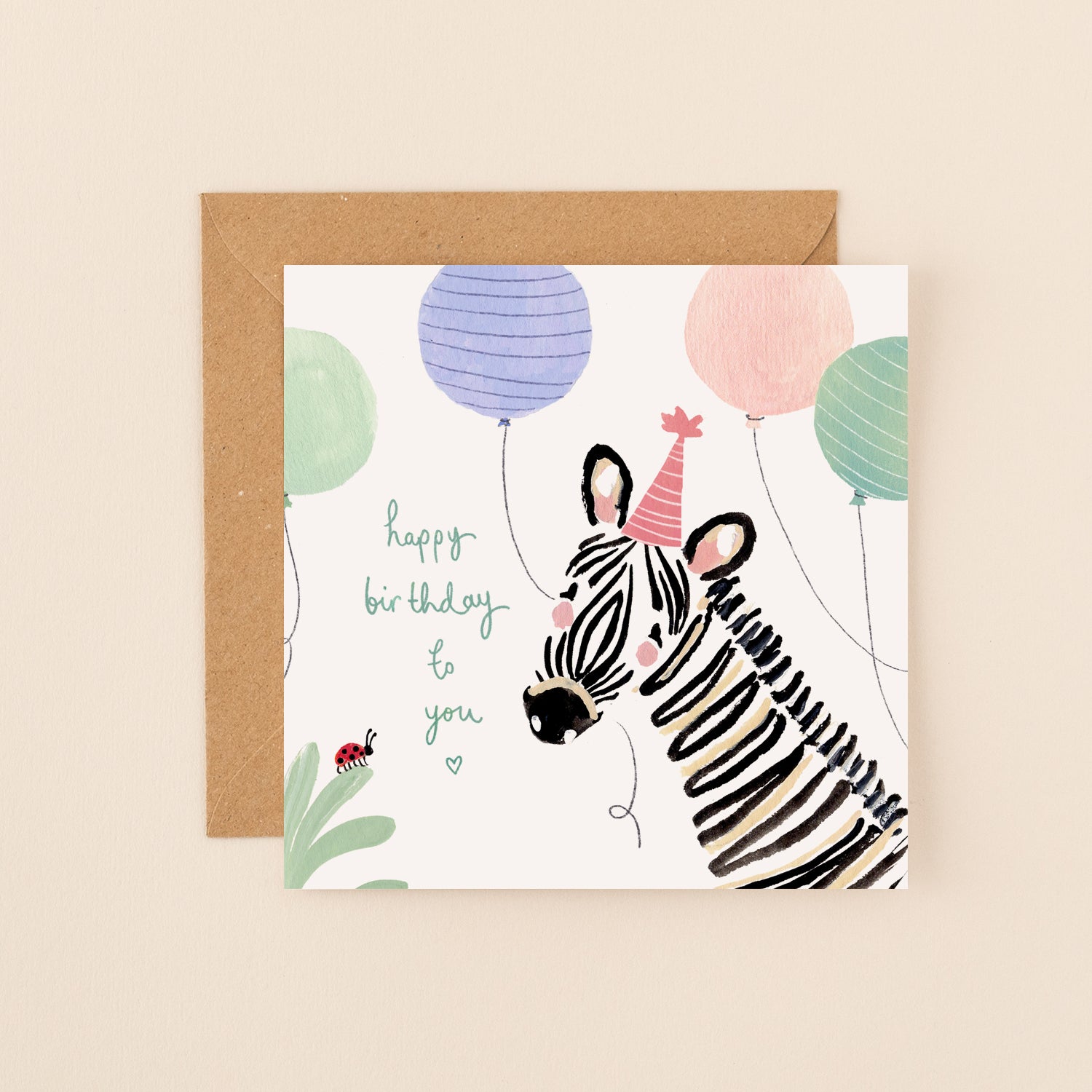 Zebra Happy Birthday To You Birthday Card
