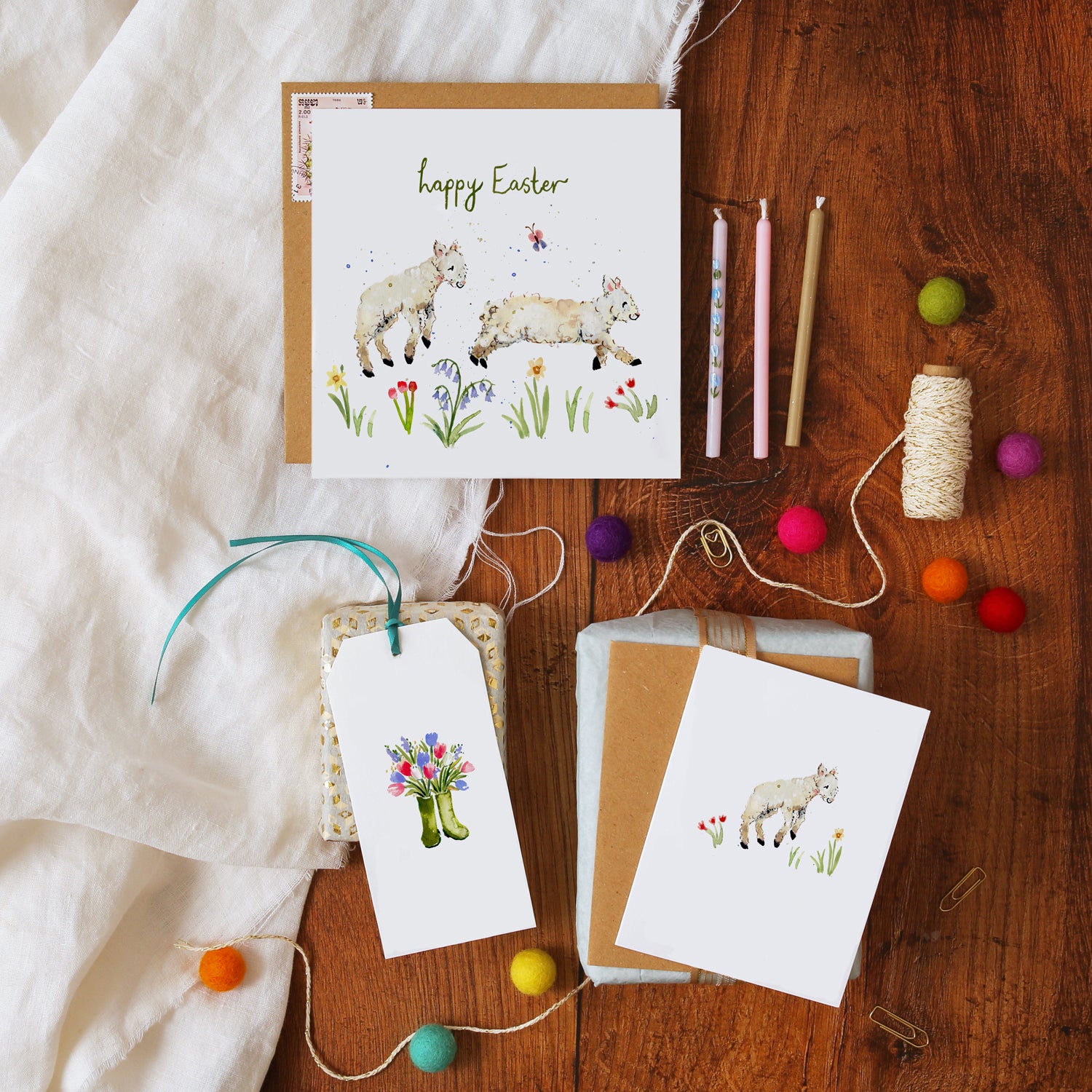 Jumping Lamb Mini Card