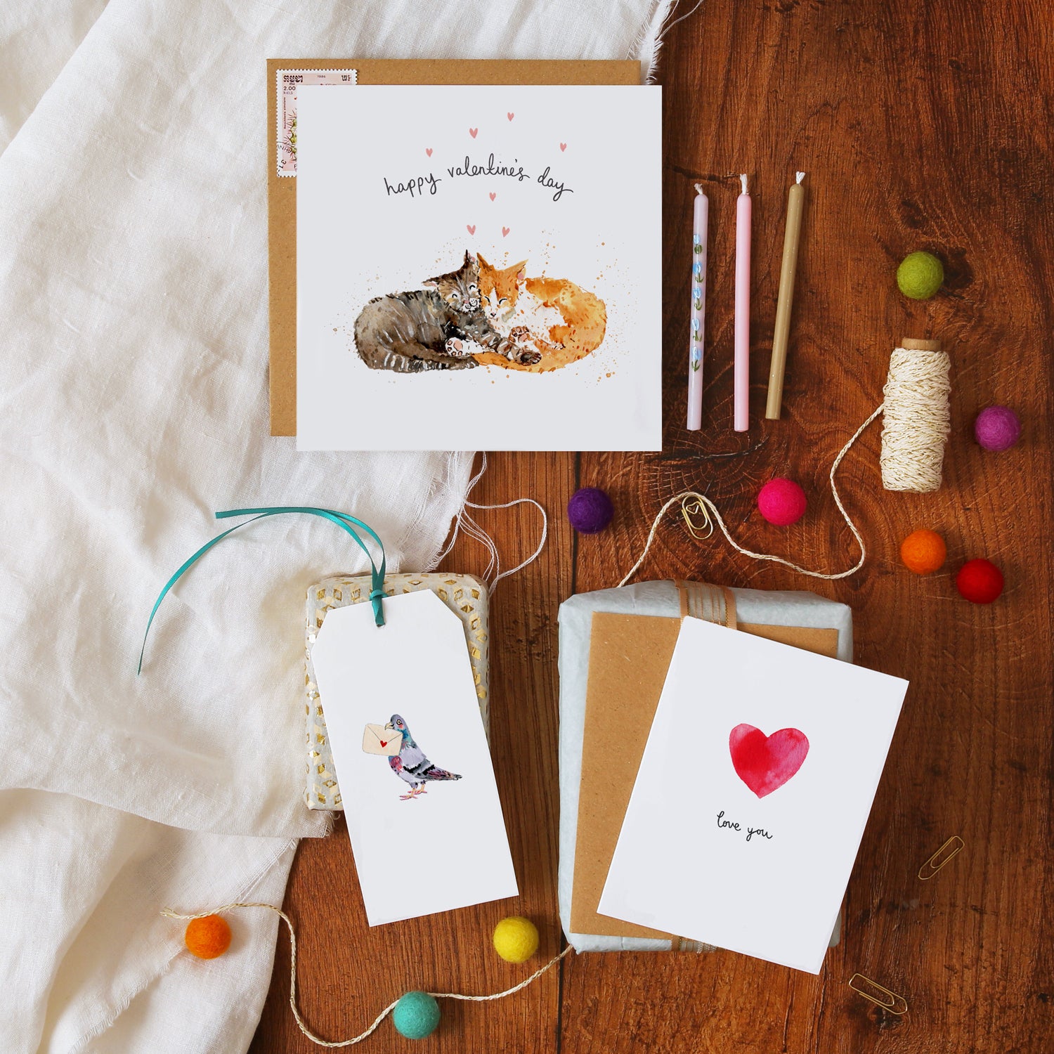 Heart Love You Mini Card