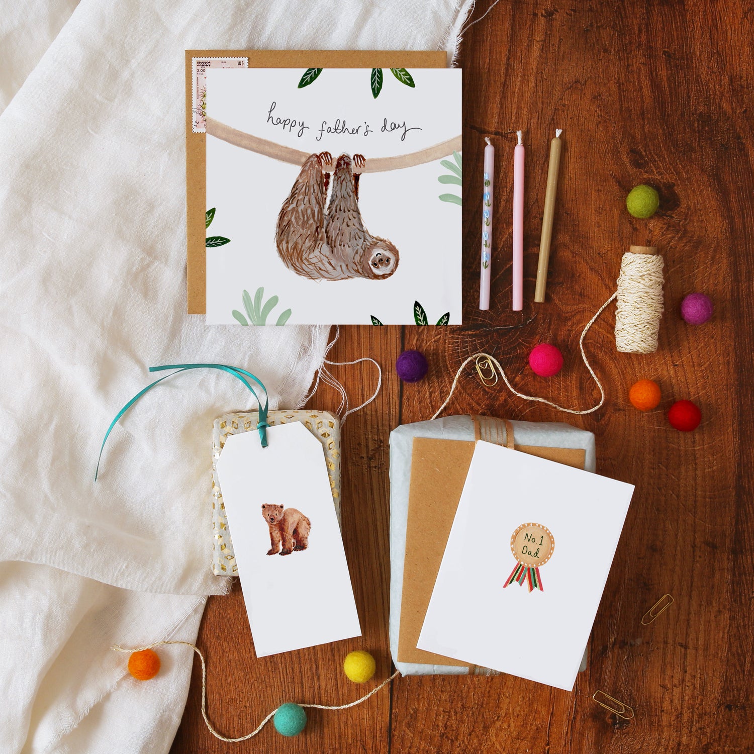 Sloth Happy Father's Day Card