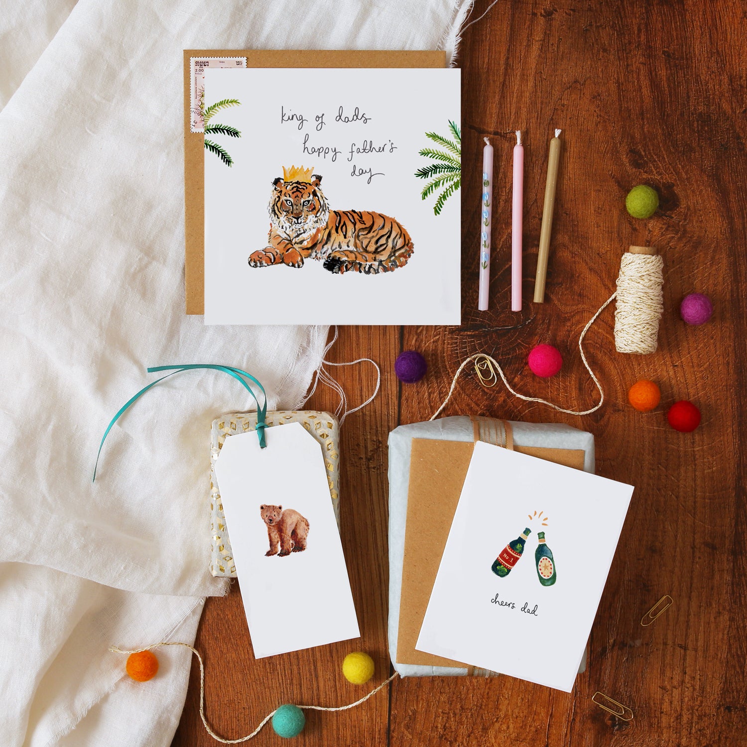 Tiger King of Dads Father's Day Card