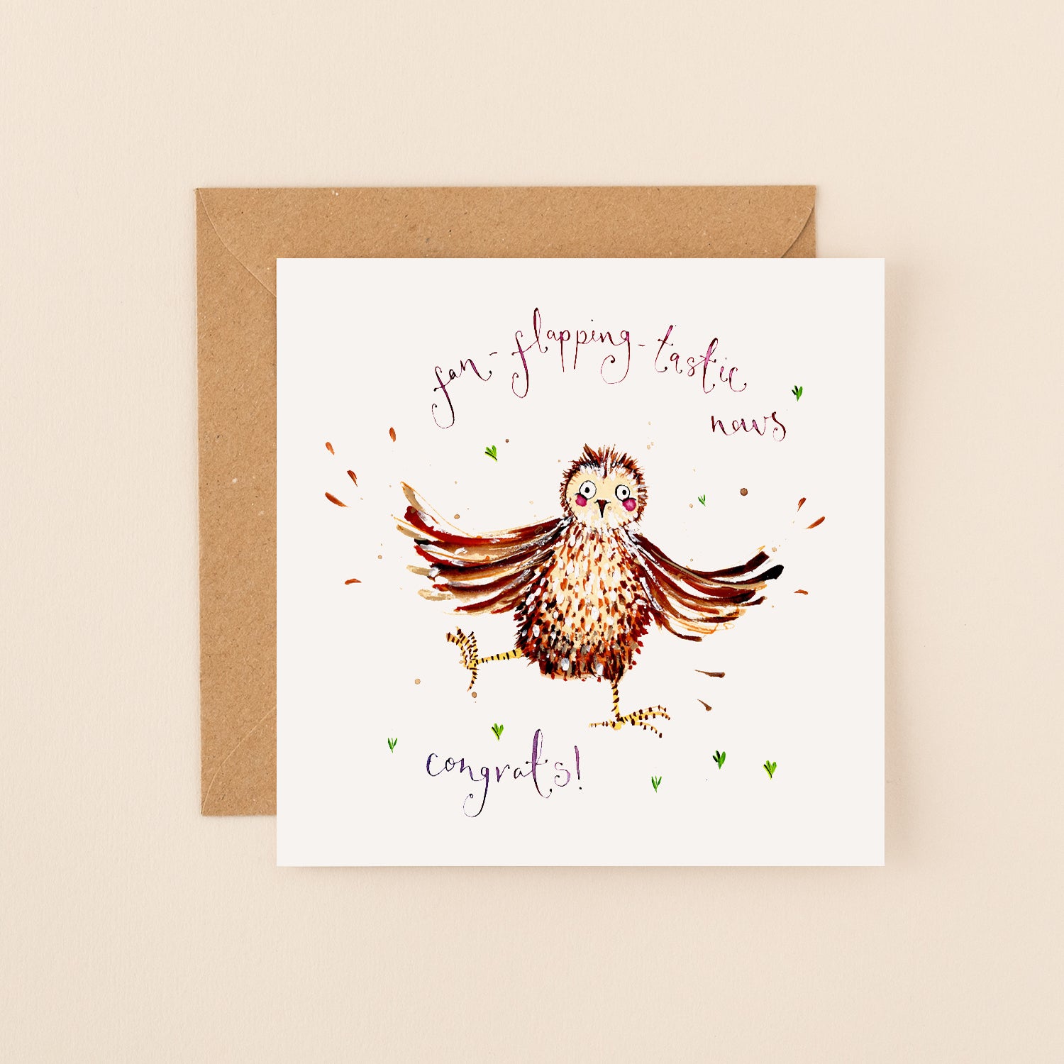 Fan-Flapping-Tastic Congratulations Card