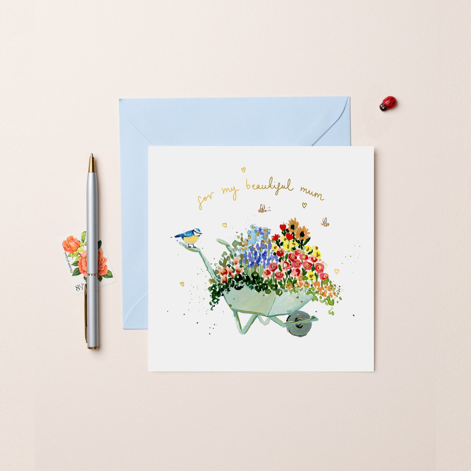 Wheelbarrow My Beautiful Mum Mother's Day Card