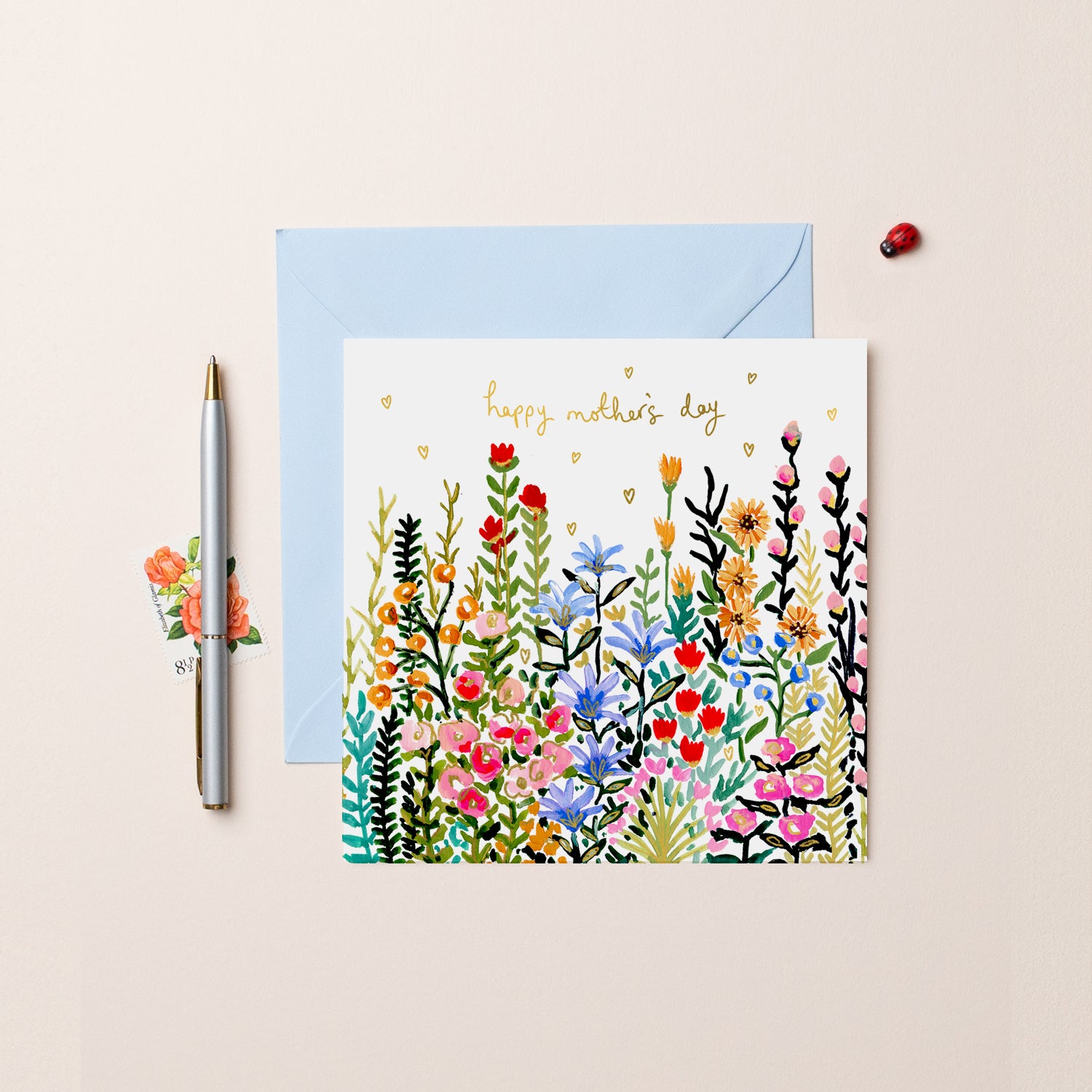 Rainbow Flowers Happy Mother's Day Card