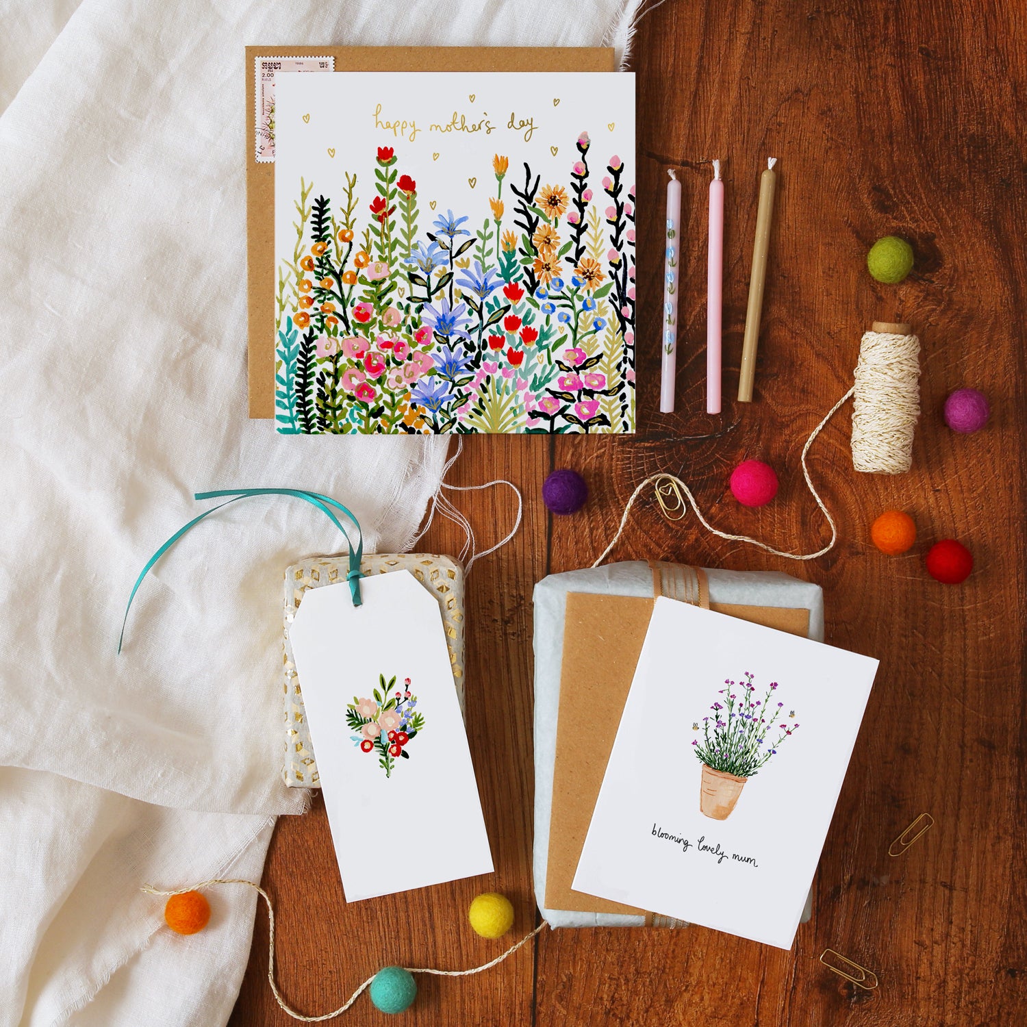 Flowers Blooming Lovely Mum Mini Card