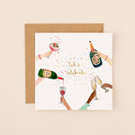 Champagne and Cocktails Let's Celebrate Card
