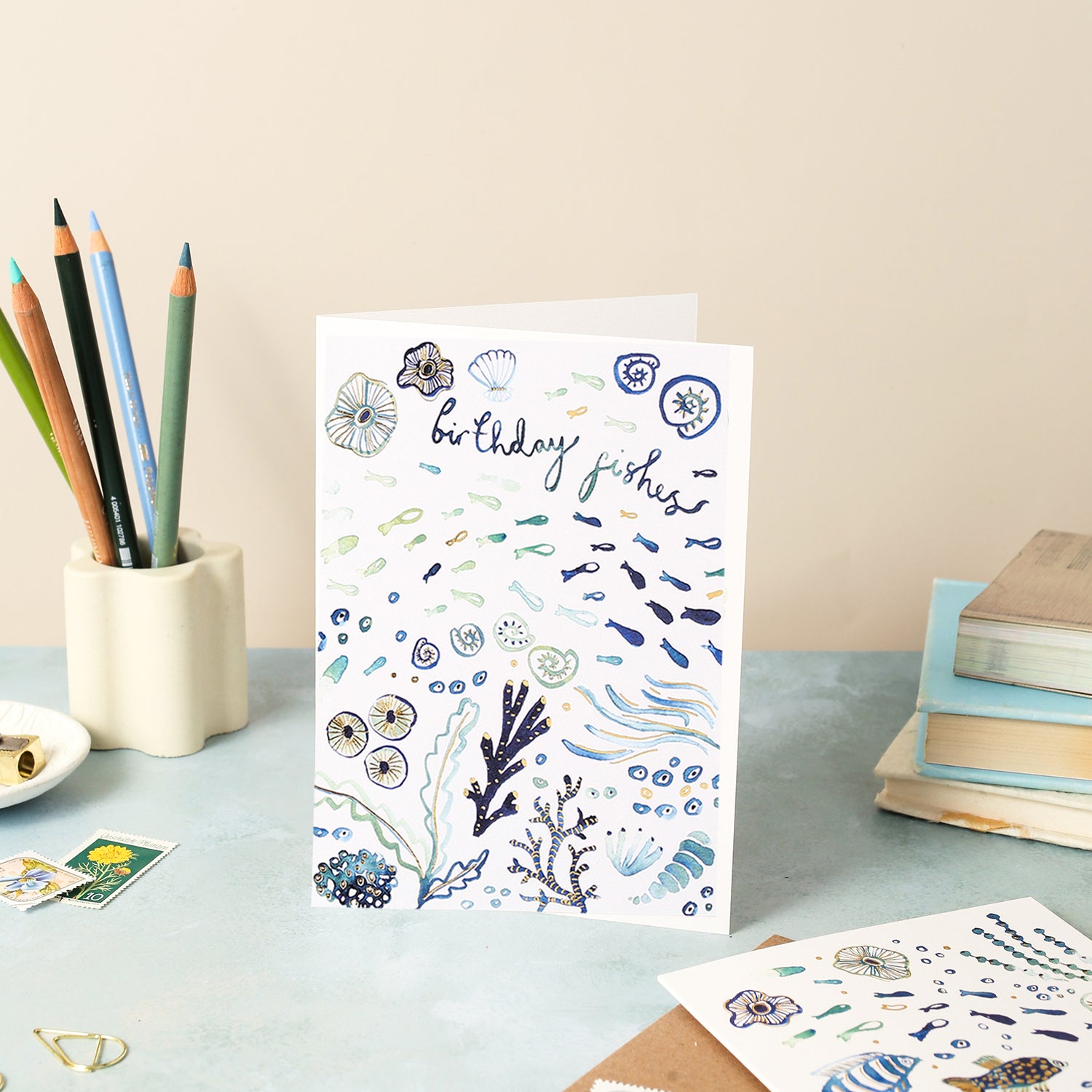 Fishes Happy Birthday Card