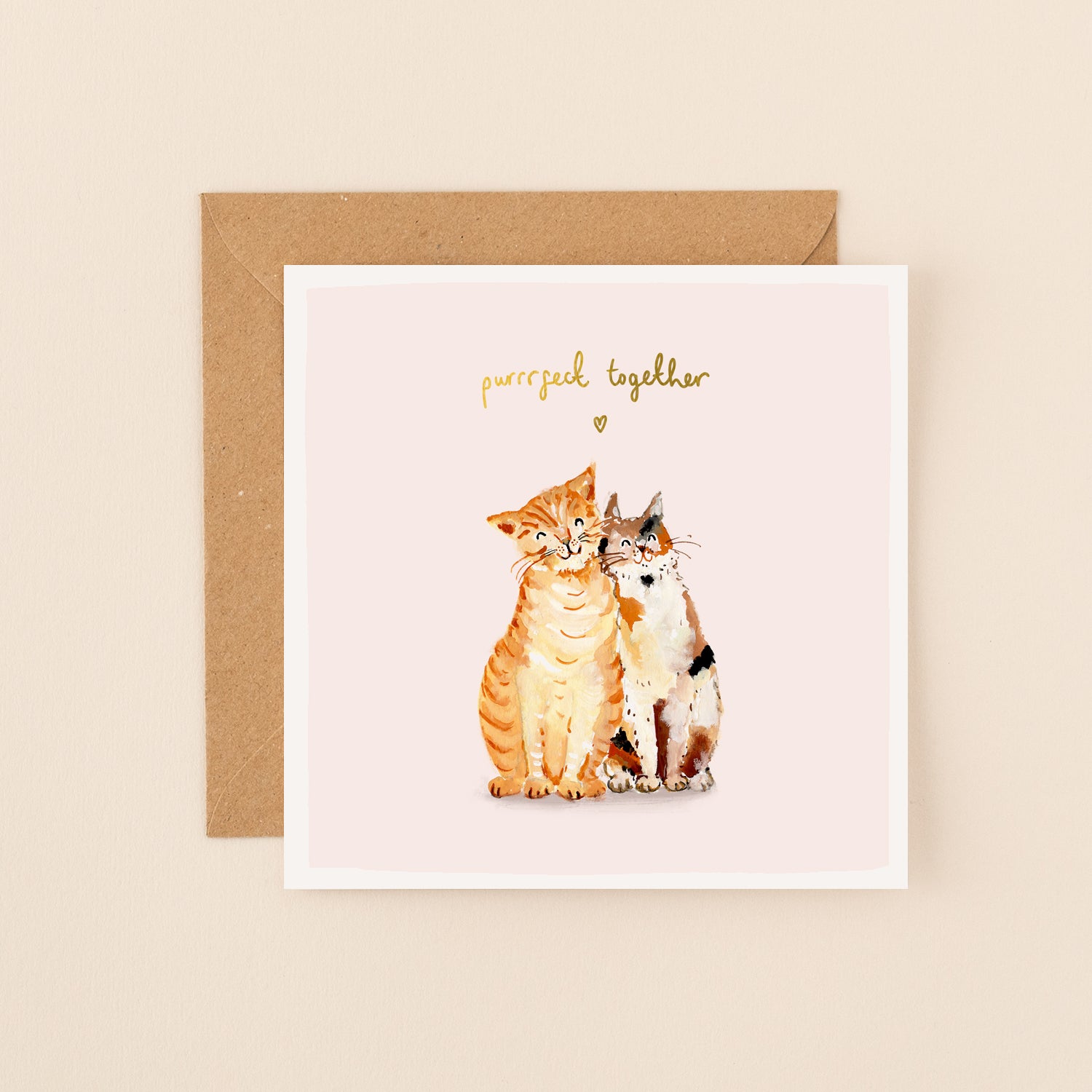 Cats Purrrfect Together Love & Friendship Card