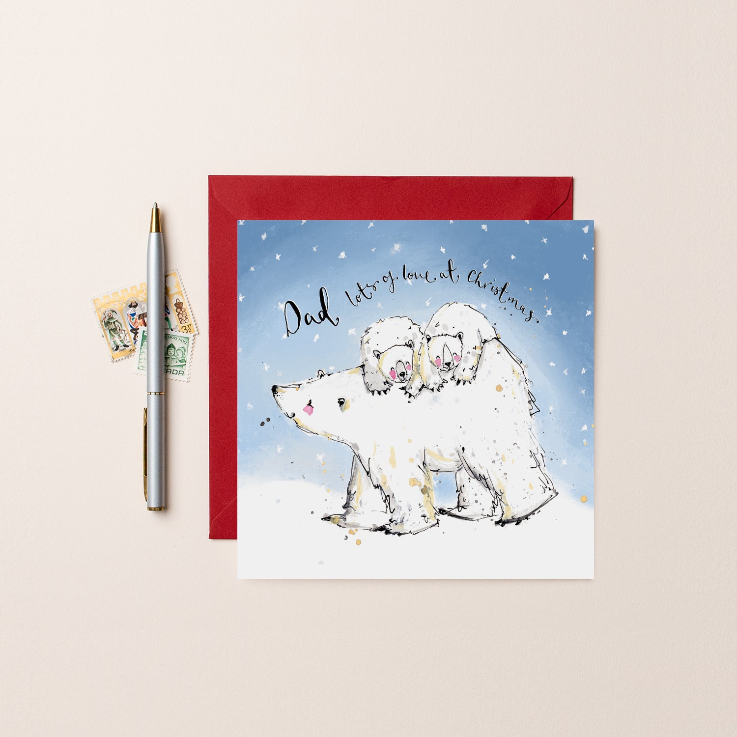 Polar Bears Merry Christmas Dad Card