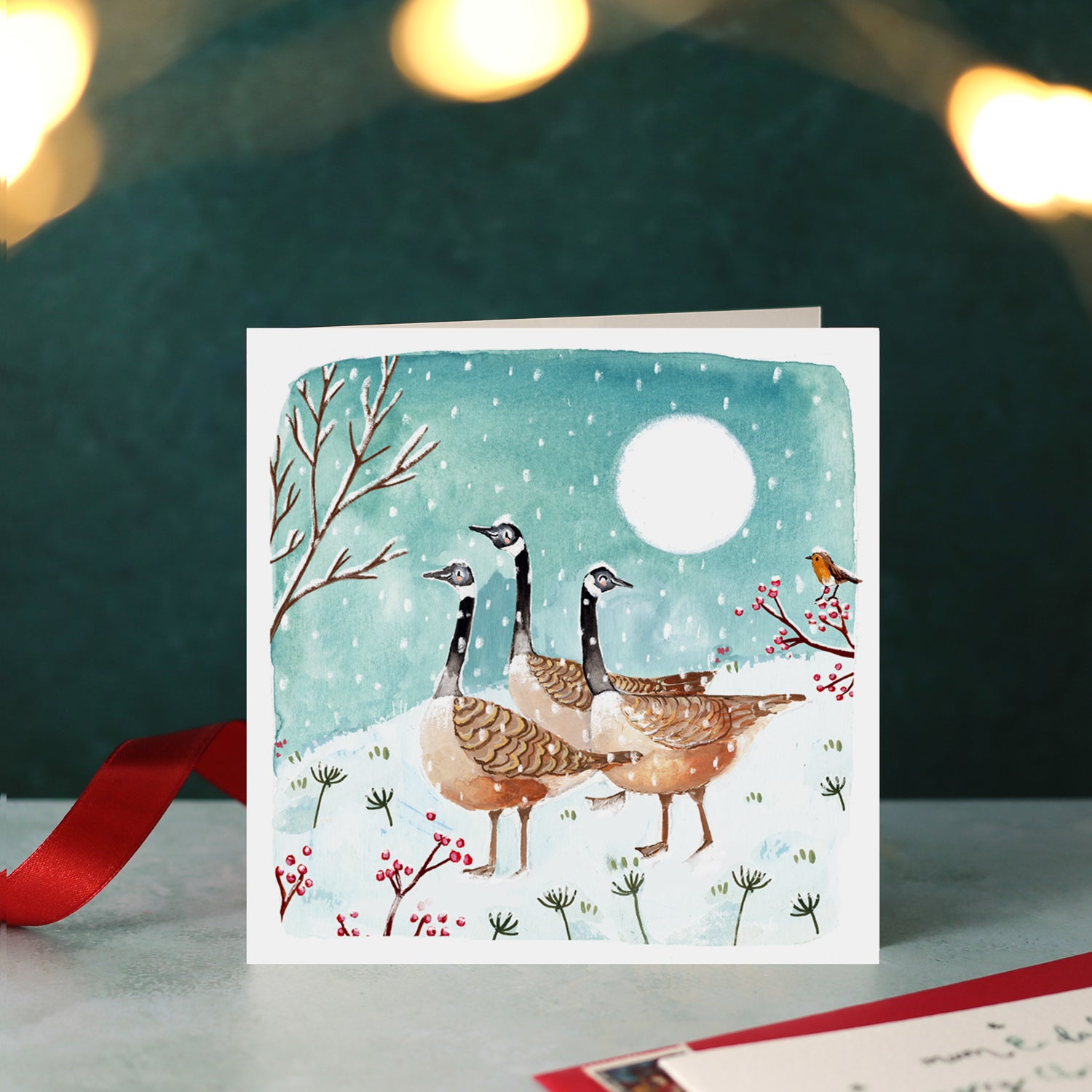 Canada Geese Blank Christmas Card