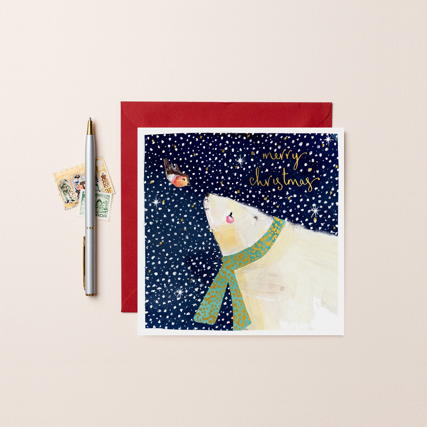 Polar Bear Merry Christmas Card