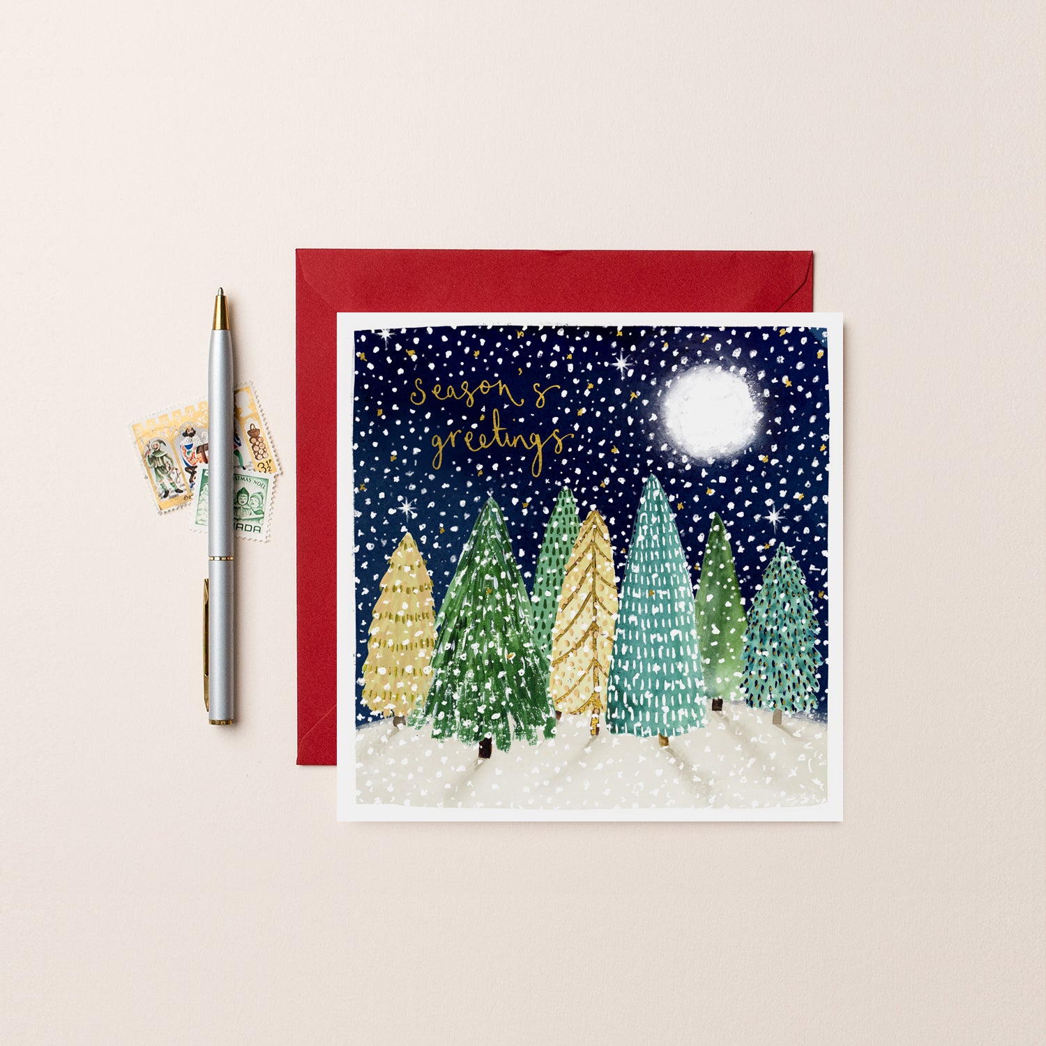 Trees Season's Greetings Christmas Card