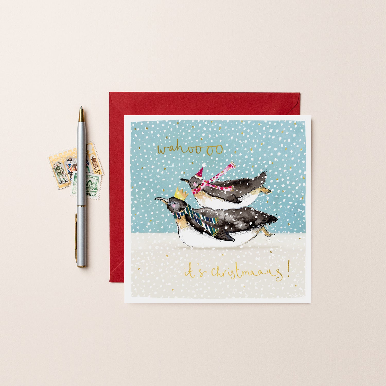 Penguins Wahoooo it's Christmaaas! Christmas Card
