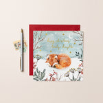 Fox Lovely Daughter Happy Christmas Card