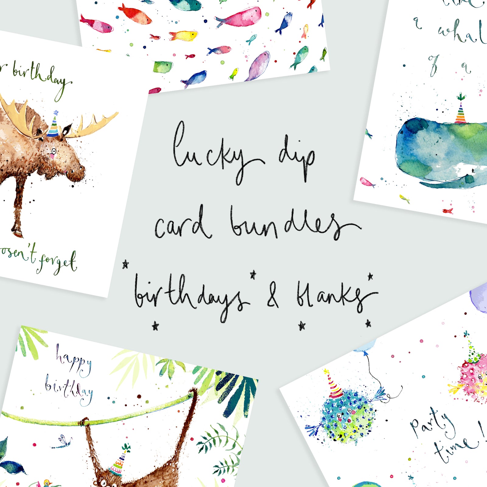 Lucky Dip 10 for £10 Birthday and Blank Cards