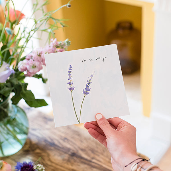 Lavender So Sorry Card