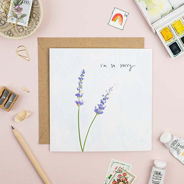 Lavender So Sorry Card