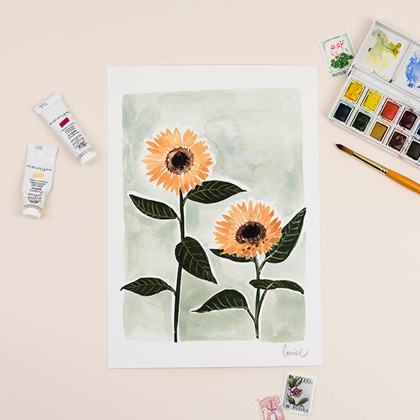 Sunflowers Floral Art Print