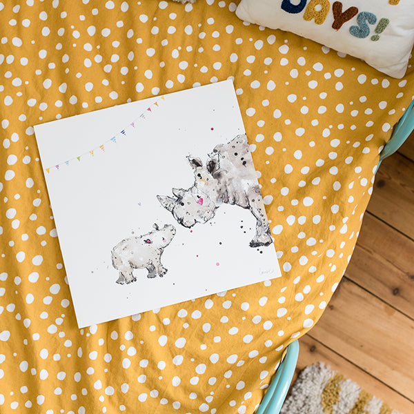 Rhinos Nursery Print