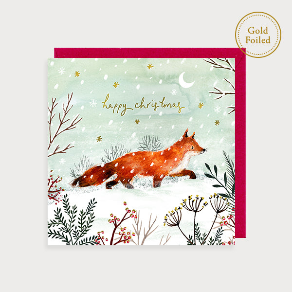 Fox Happy Christmas Card