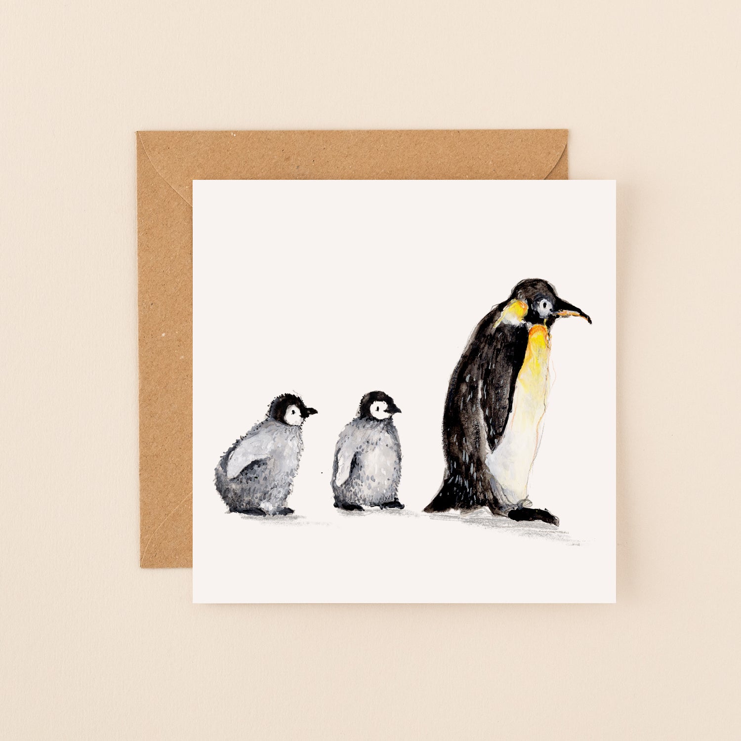 Emperor Penguins Blank Card