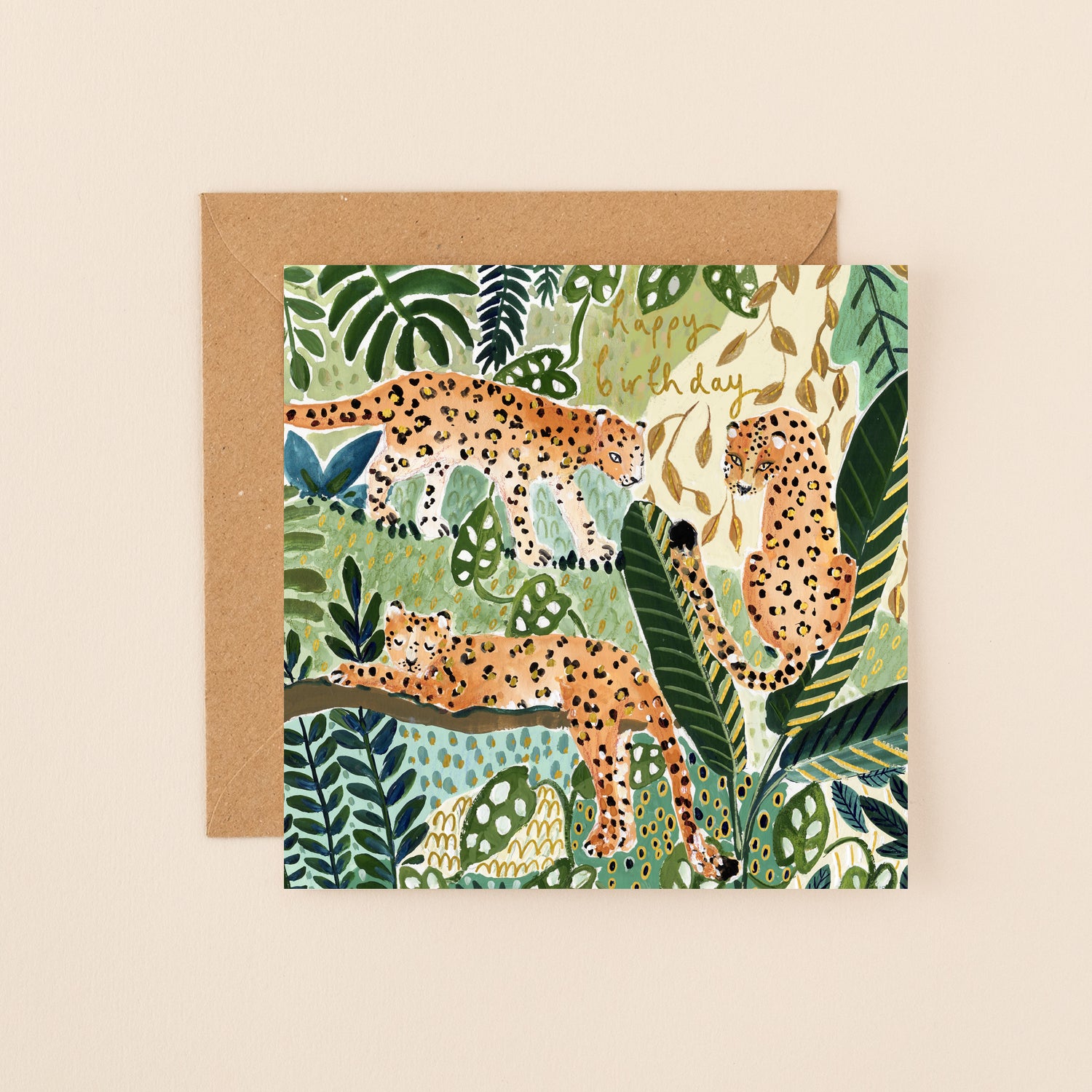 Leopards Happy Birthday Card