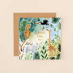 Little One Safari Animals New Baby Card