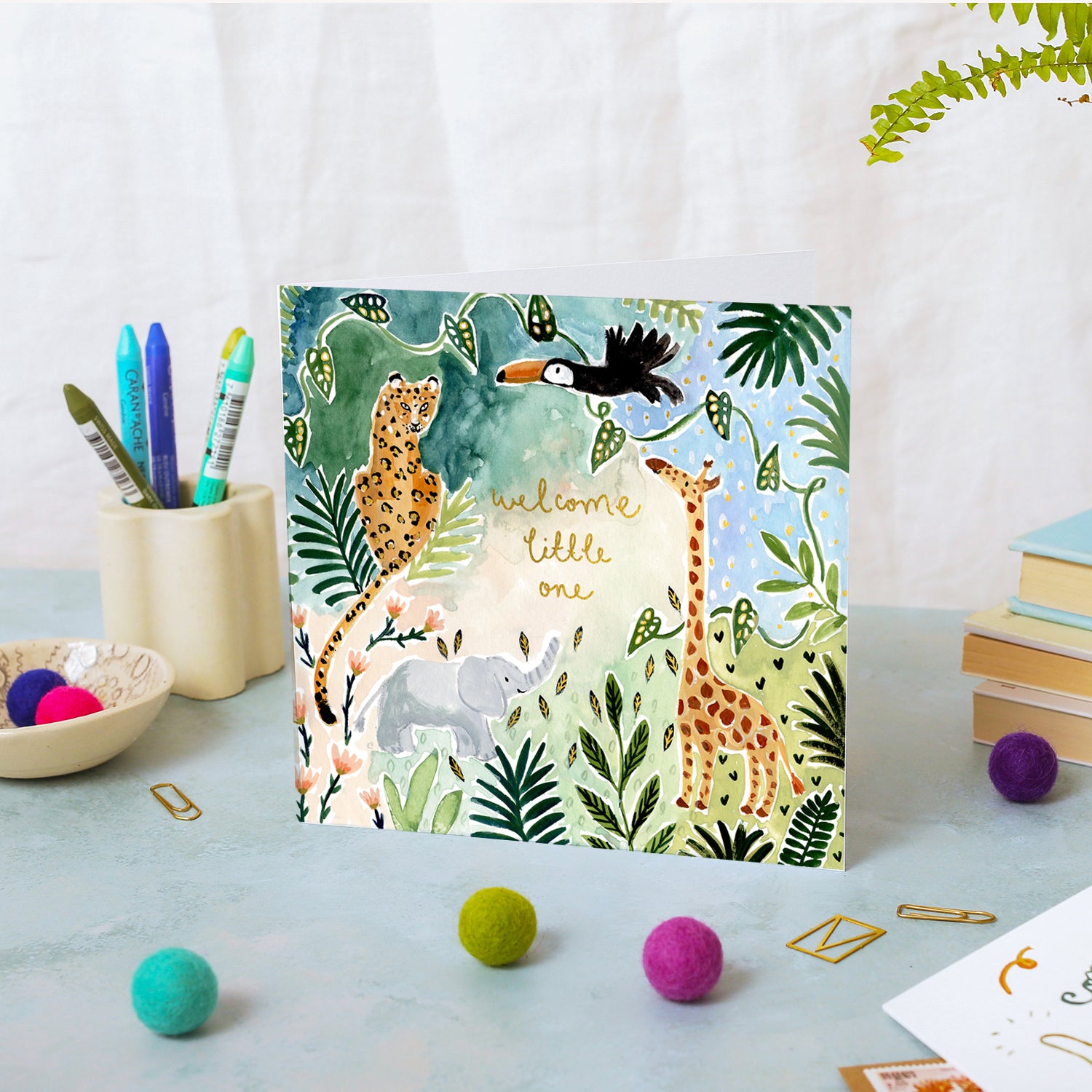 Little One Safari Animals New Baby Card
