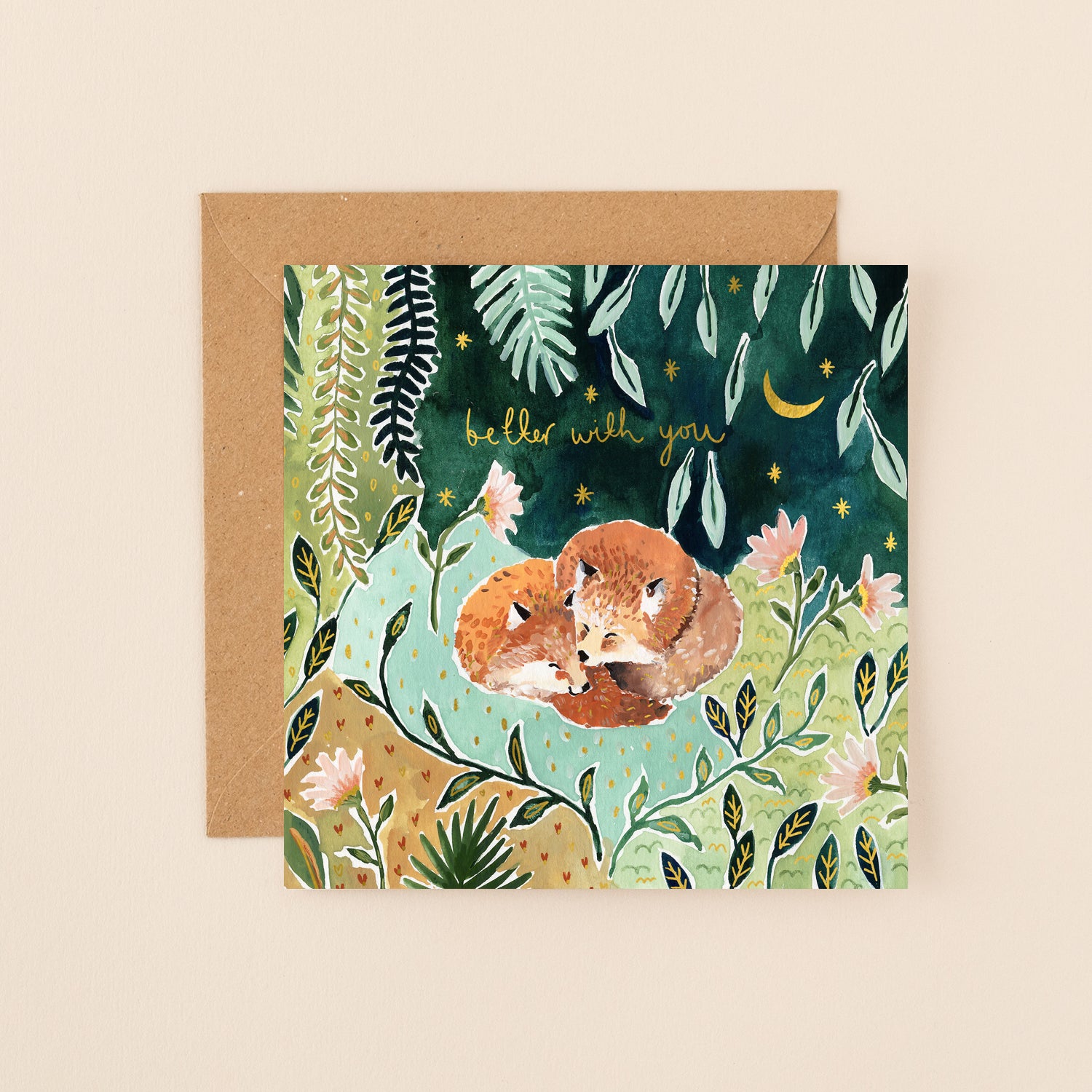 Fox Couple Better With You Card