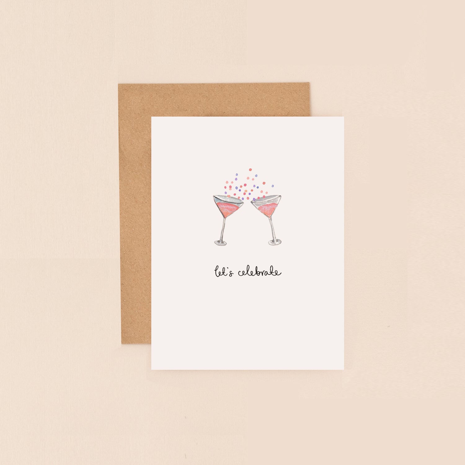 Cocktails Let's Celebrate Mini Card