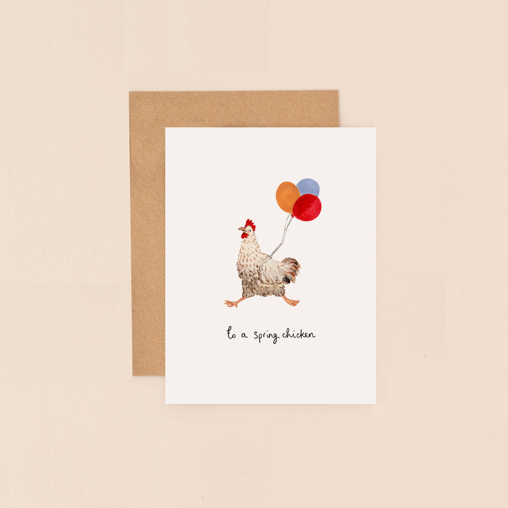 Spring Chicken Mini Card | Louise Mulgrew