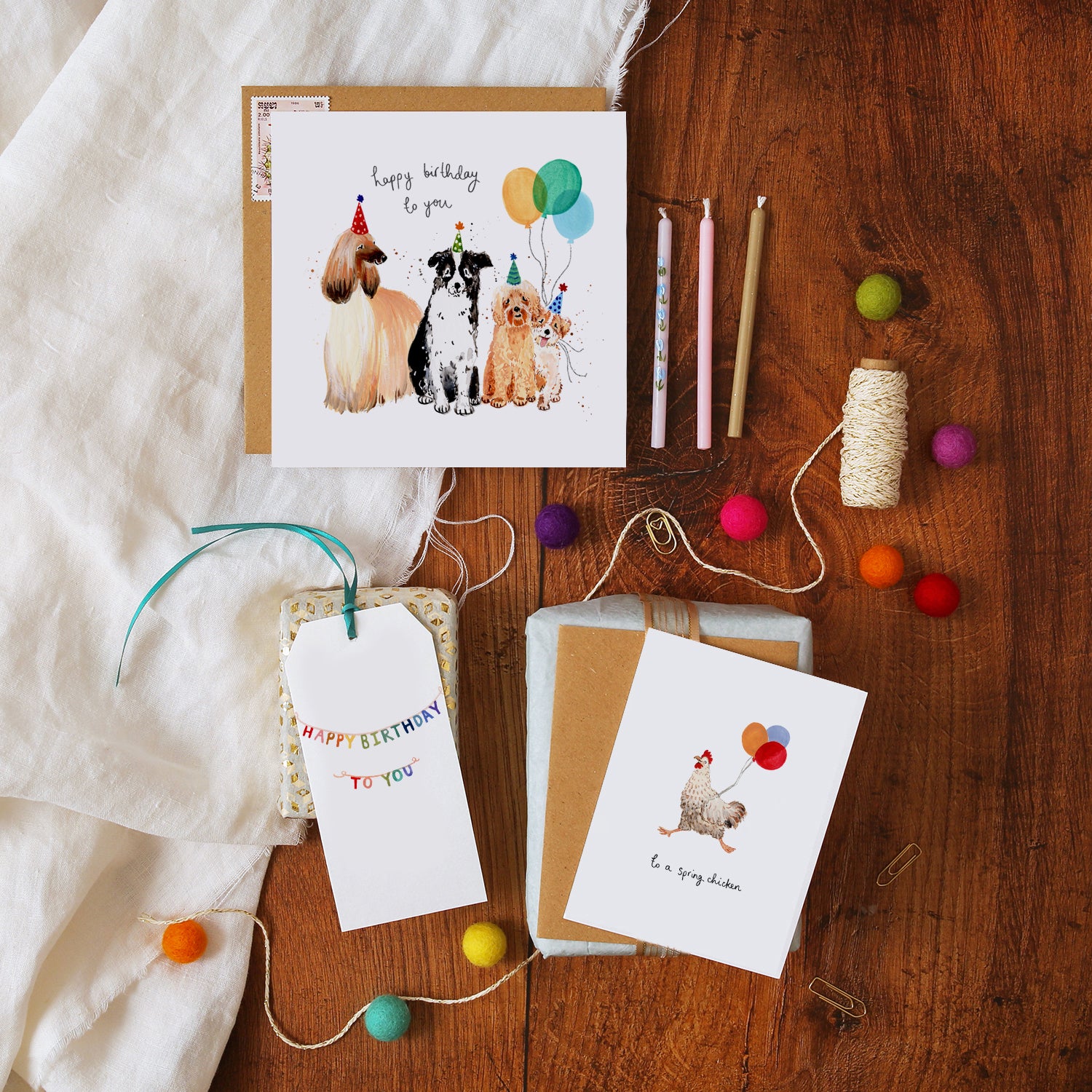 Dogs Happy Birthday to you Birthday Card