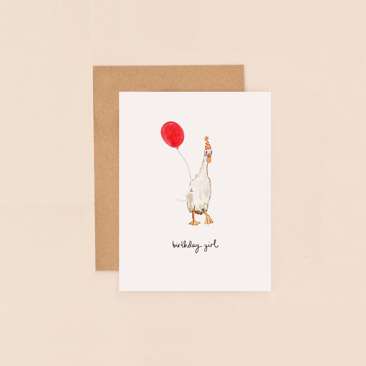 Duck Birthday Girl Mini Card