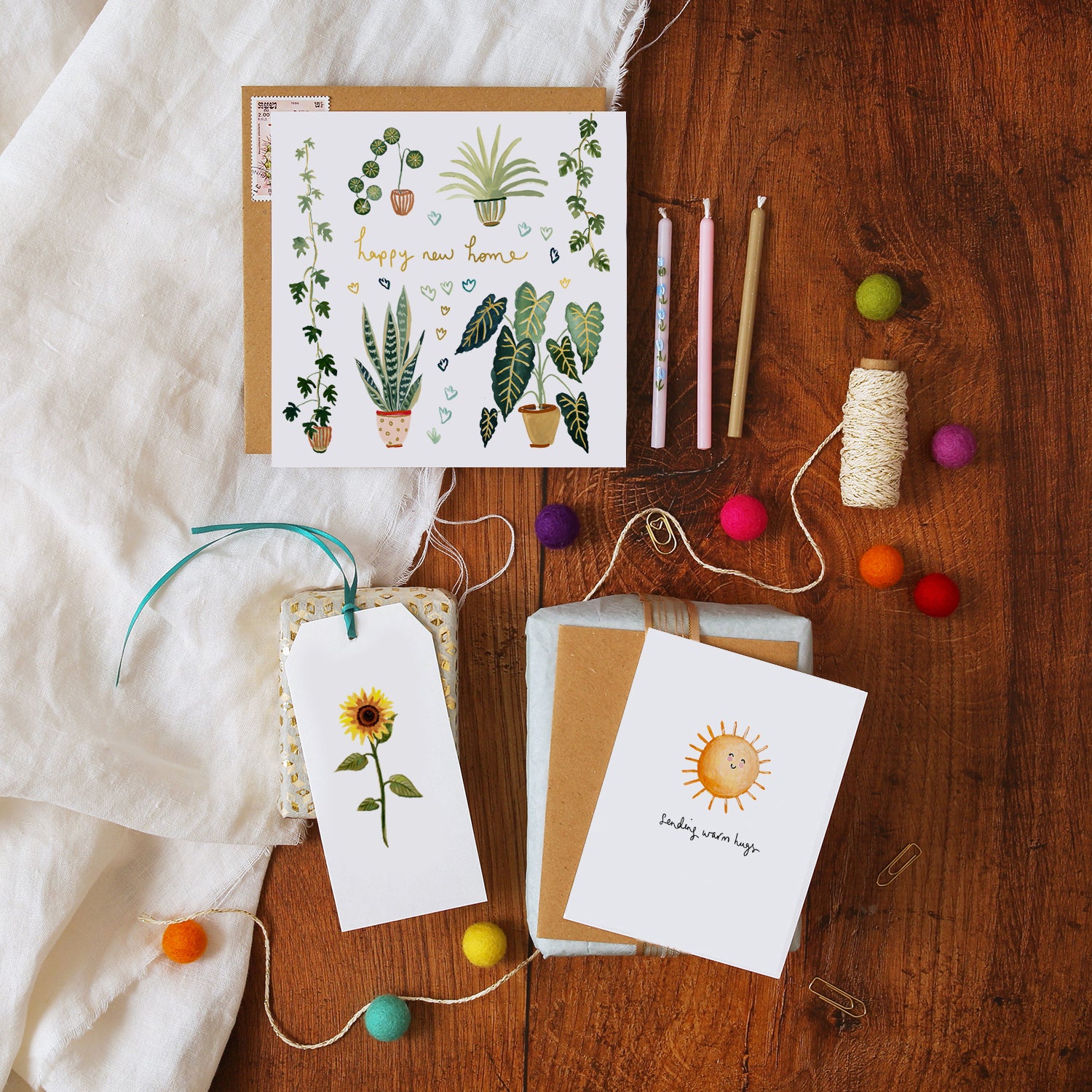 Sun Warm Hugs Mini Card