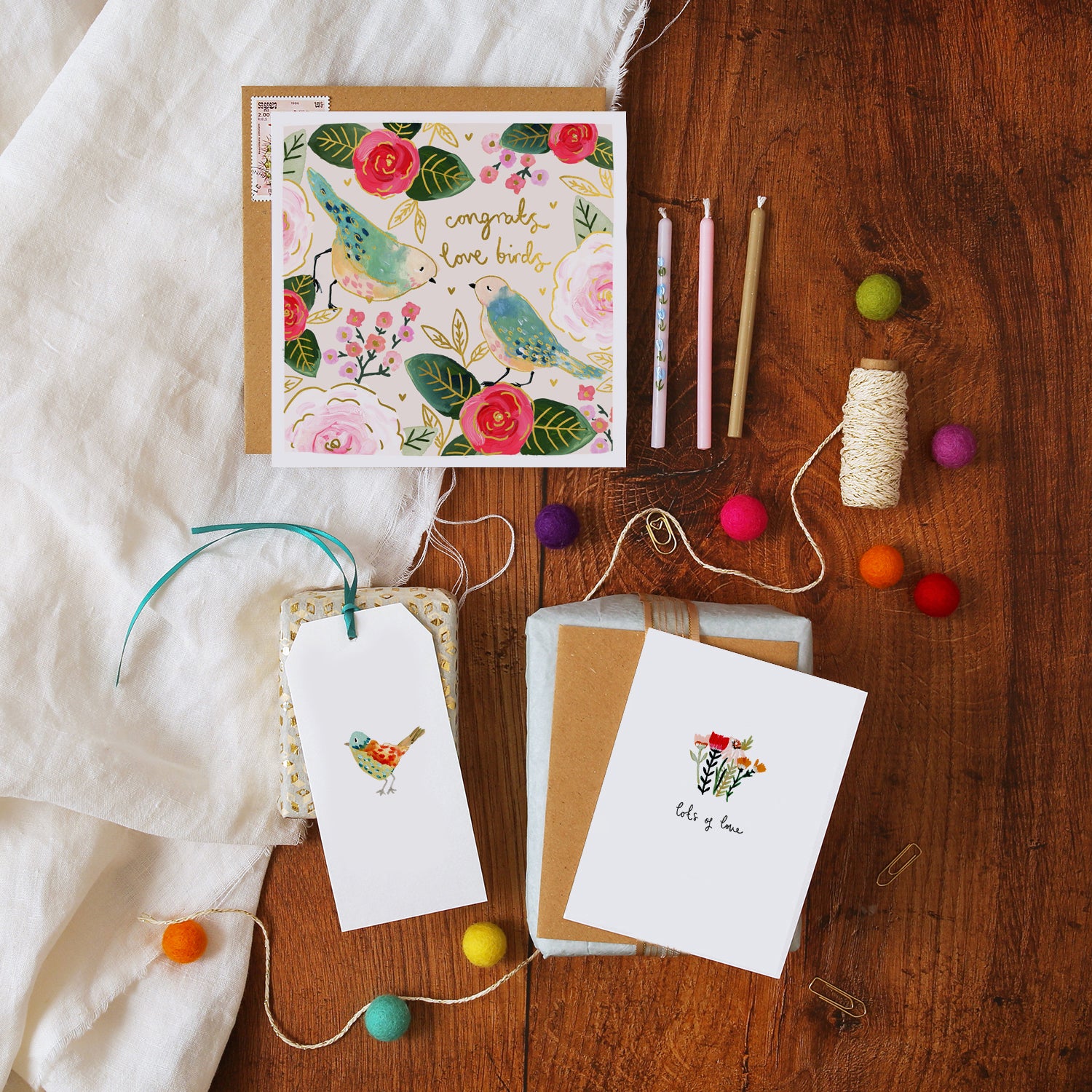 Lots of Love Flowers Mini Card