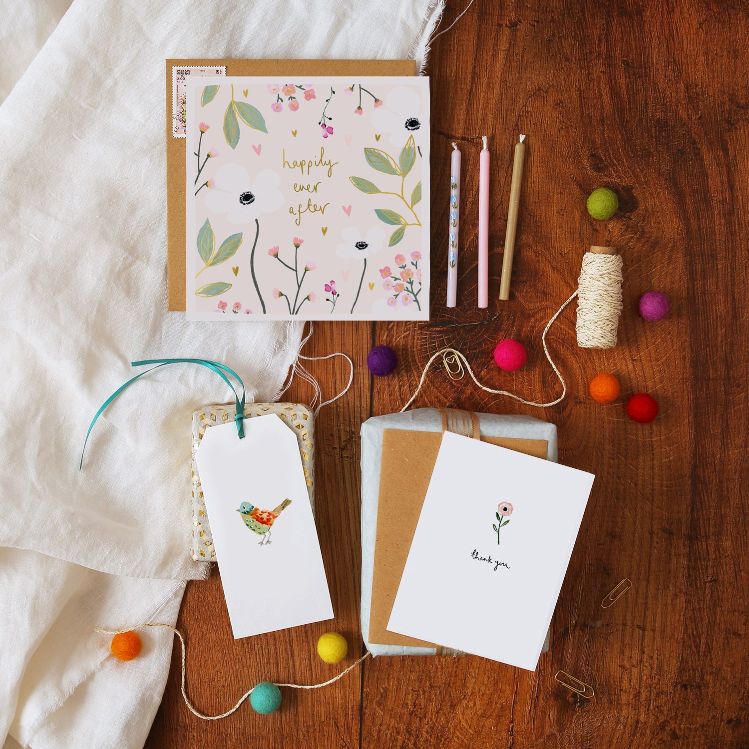 Flower Thank You Mini Card