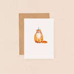 Cat and Party Hat Mini Card