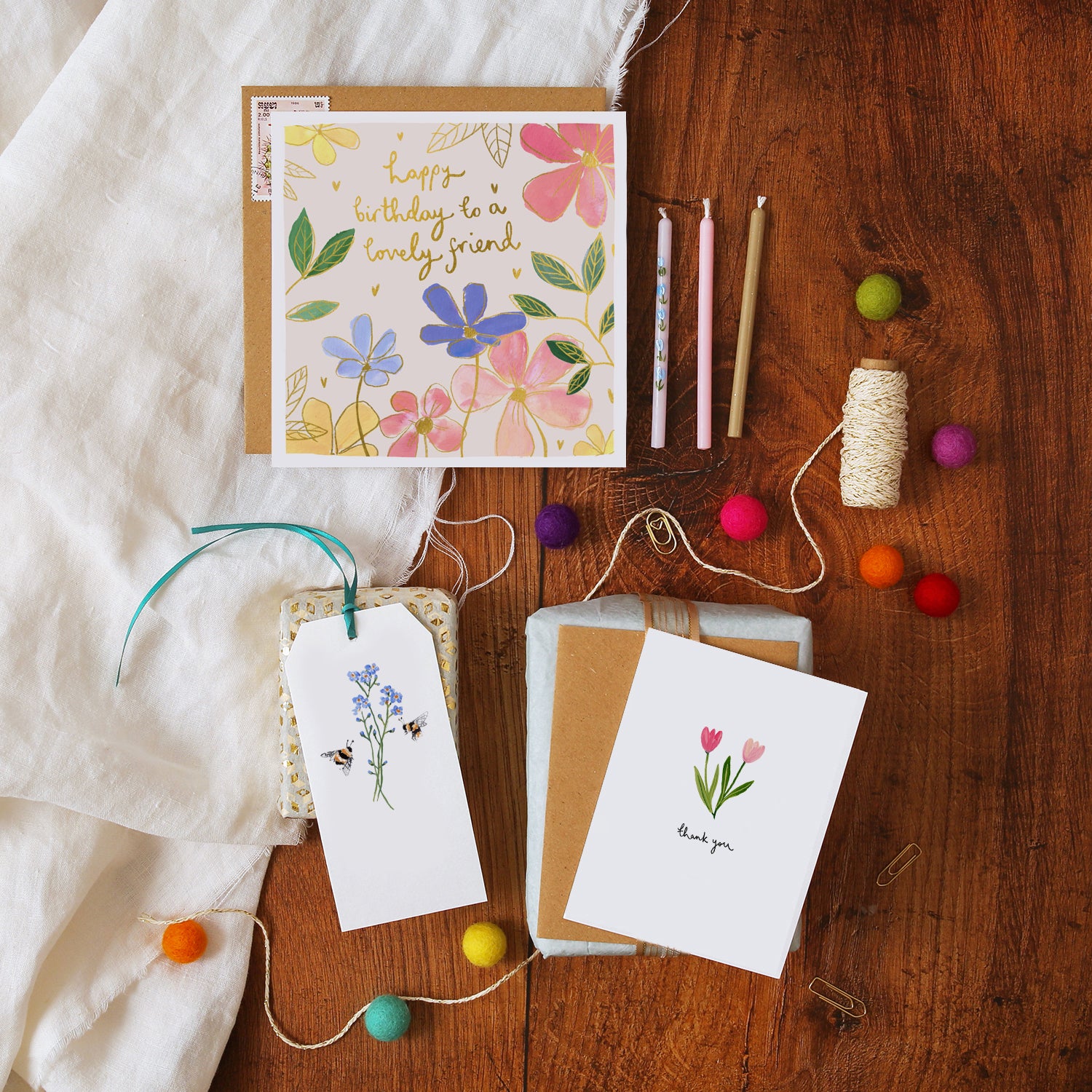 Tulips Thank You Mini Card