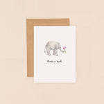 Elephant Thanks A Bunch Mini Card