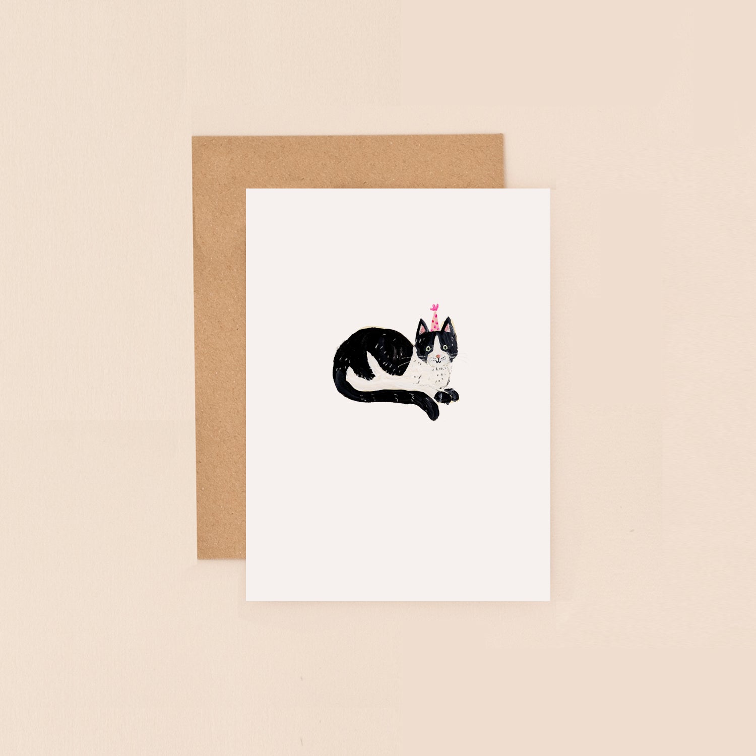 Black and White Cat Mini Card