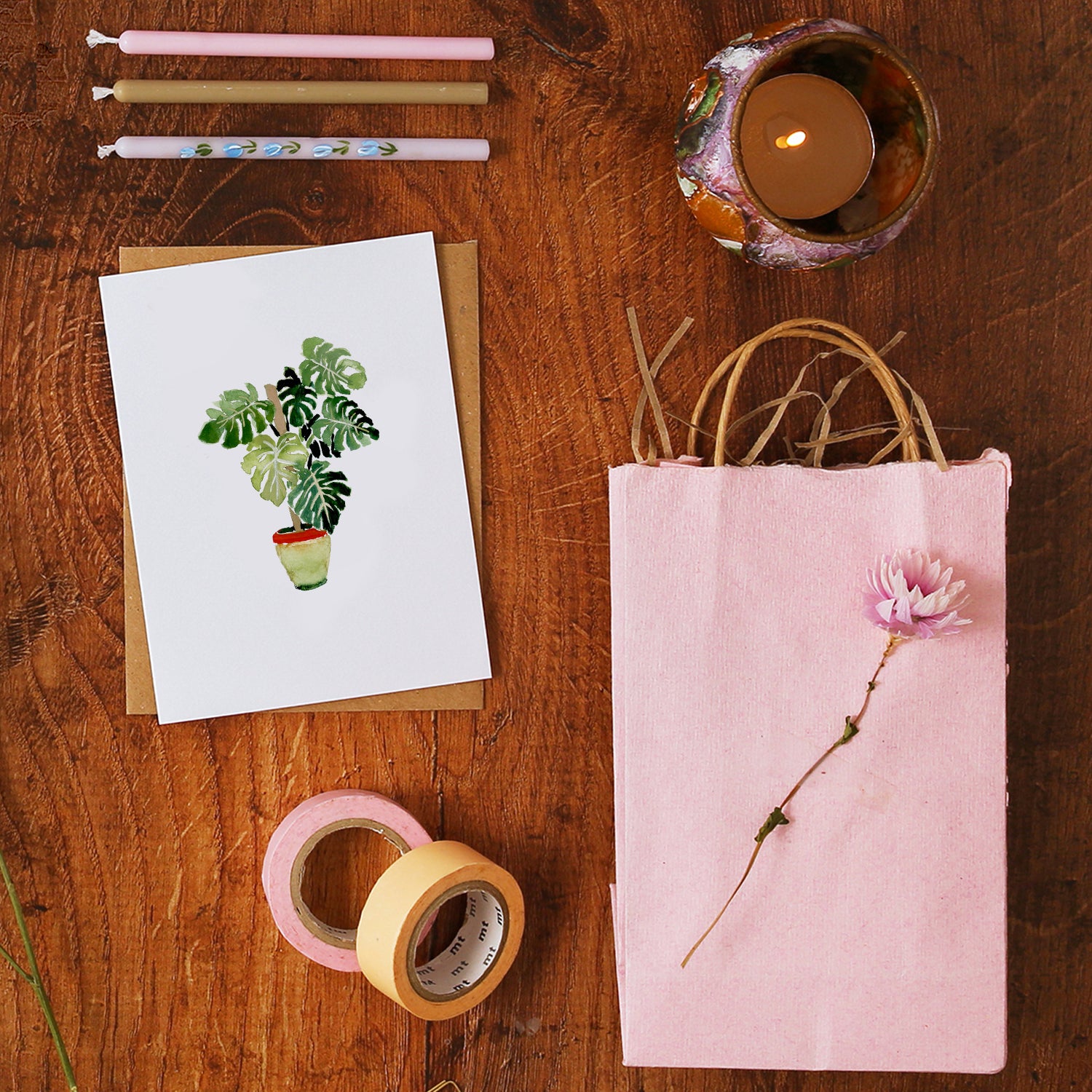 Monstera Blank Mini Card