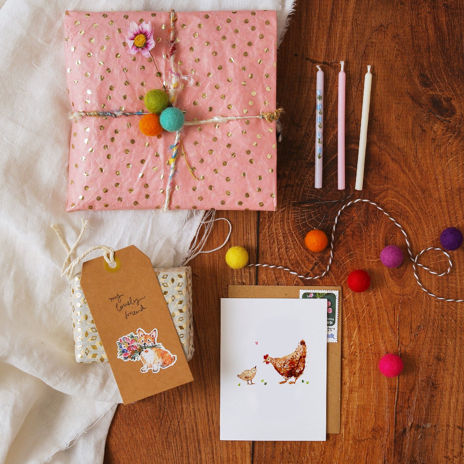 Chicken and Chick Mini Card