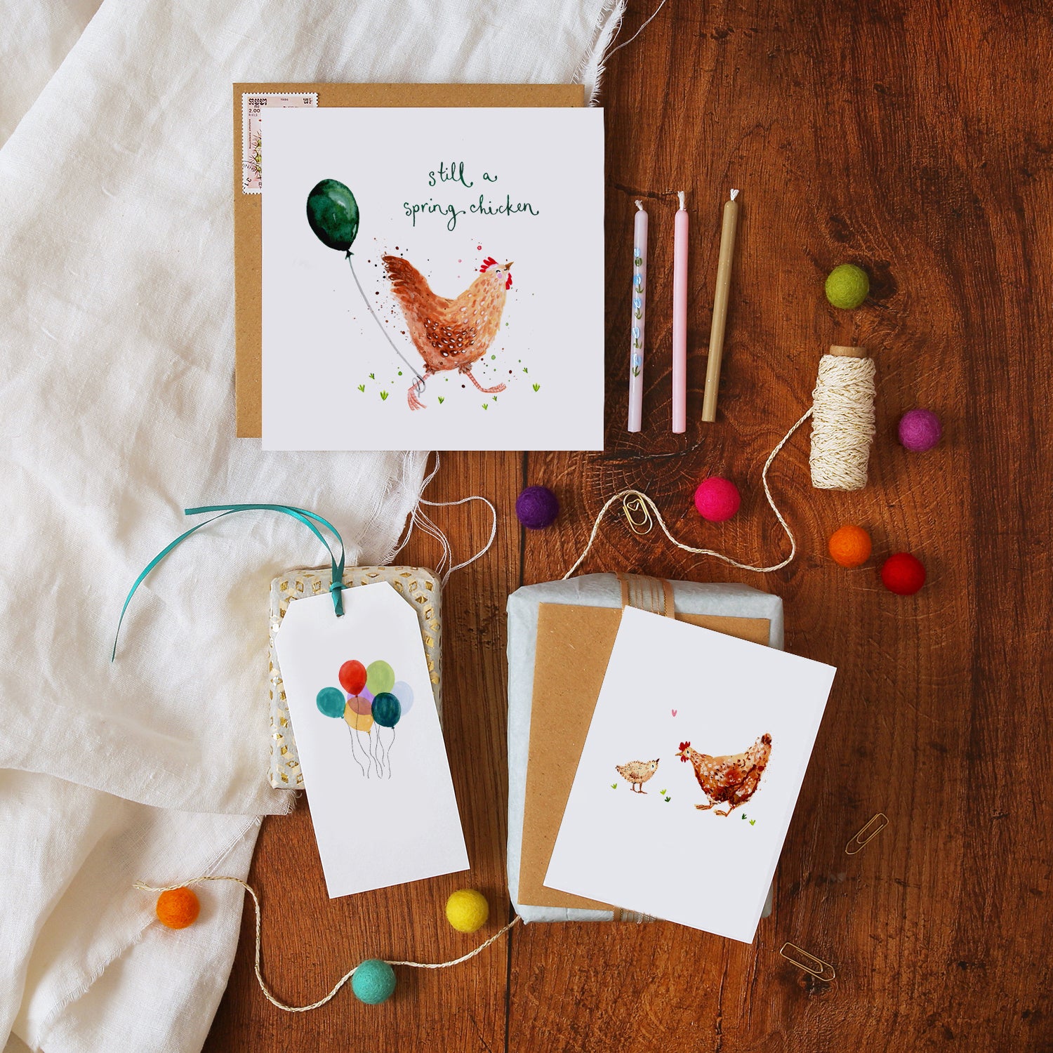 Chicken and Chick Mini Card